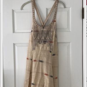 Free People Boho Tribal Patterned Linen-like Dress